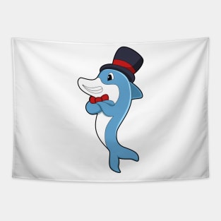 Dolphin as Gentleman with Hat Tapestry