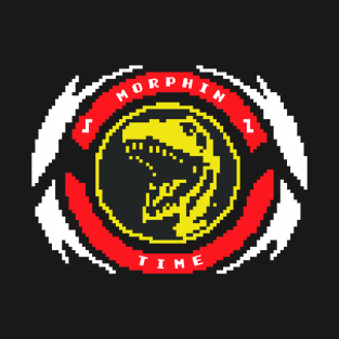 Its Morphin Time T Rex 8 bit pixel art T-Shirt