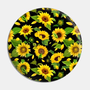 New Watercolor Sunflower 4 Pin