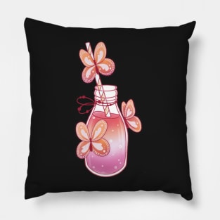 Lesbian gradient drink Pillow