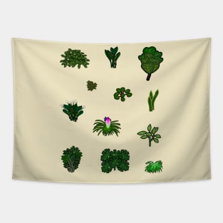 House plant assortment cartoon compilation Tapestry