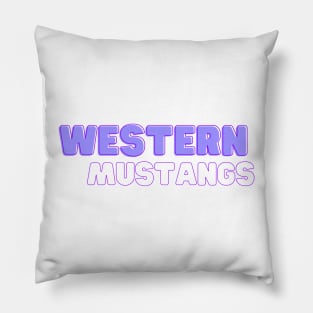 Western Mustangs Pillow