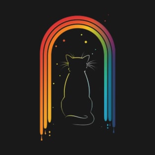 Dancing In Cat Rainbow Delight T-Shirt