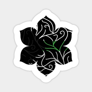 Black Velvet, Demiromantic Flag Vines Magnet