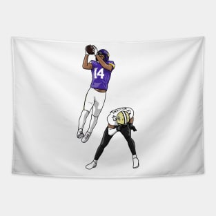 the missed tackle williams Tapestry