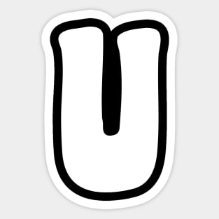 Letter U' Sticker