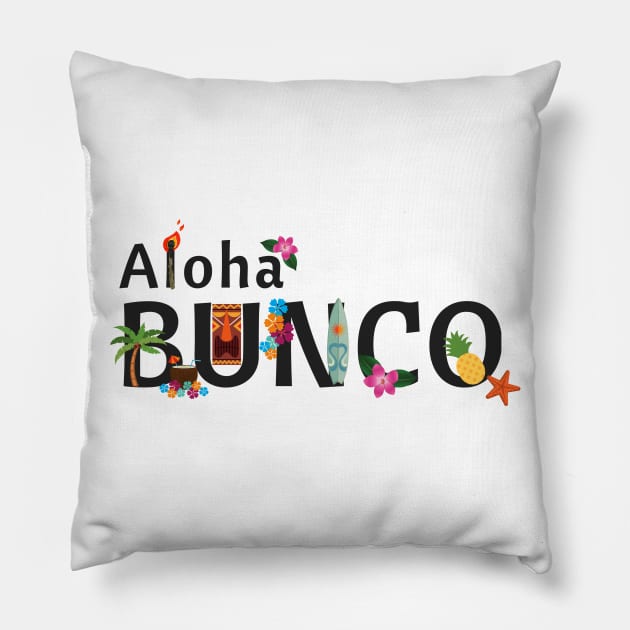 Aloha Bunco Hawaii Dice Game Pillow by MalibuSun
