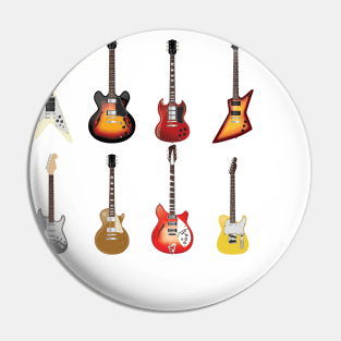 Vintage Electric Guitar Collection Pin