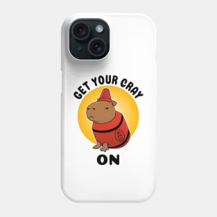 Get your cray on Capybara Crayon Phone Case