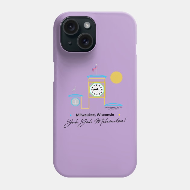 Allen Bradley Clock Tower • Polish Moon • MKE, WI Phone Case by The MKE Rhine Maiden