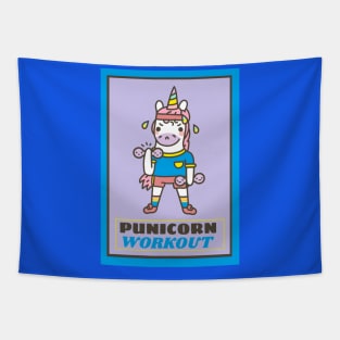 PUNICORN UNICORN WORKOUT Tapestry