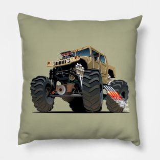 Cartoon monster truck Pillow