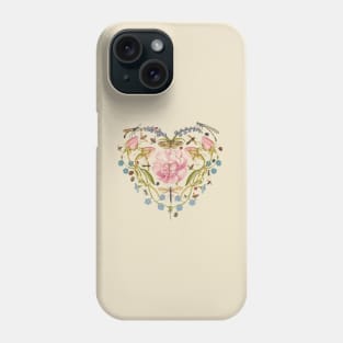 Watercolor Heart Flowers Phone Case