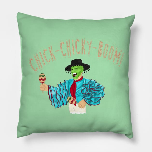 The Mask-Chicky Boom! Pillow by elifbilgin