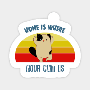 Home is where your cat is Magnet