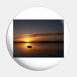 Dramatic sunrise over Tauranga Harbour. Pin