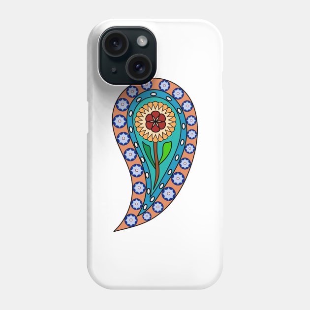 Traditional Persian Paisley (Bote Jeghe) Flower Phone Case by Random Beauty