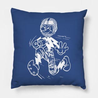 Bolt - Chargers Football Mascot White Pillow