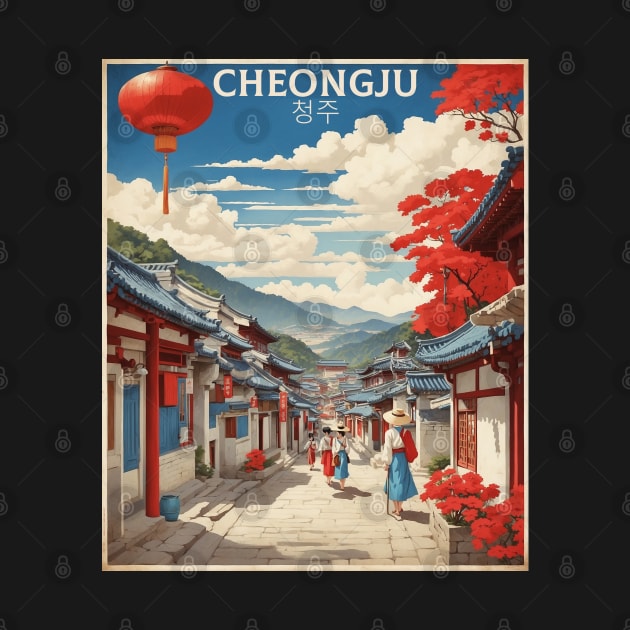 Cheongju South Korea Travel Tourism Retro Vintage by TravelersGems