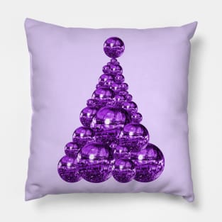 1970's Purple Disco Christmas Tree Pillow