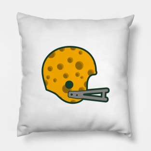 Retro Wisconsin Cheese Helmet - white Pillow