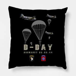 USA Paratroopers D-Day WWII Normandy 82nd 101nd Airborne Pillow