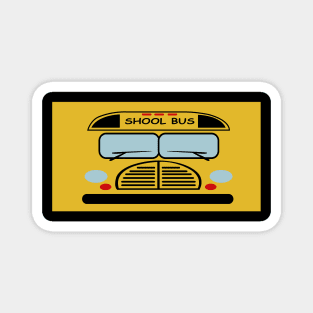 School Bus Face Mask Magnet