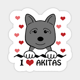 I Love Akitas Magnet