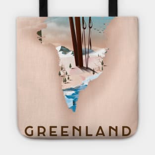 Greenland travel poster Tote