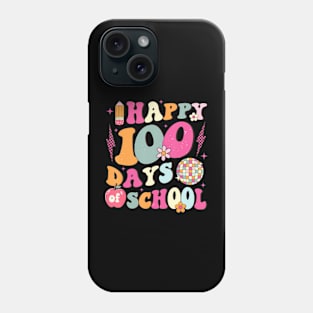 Happy 100 Days Of School Retro Disco 100th Day of School Phone Case