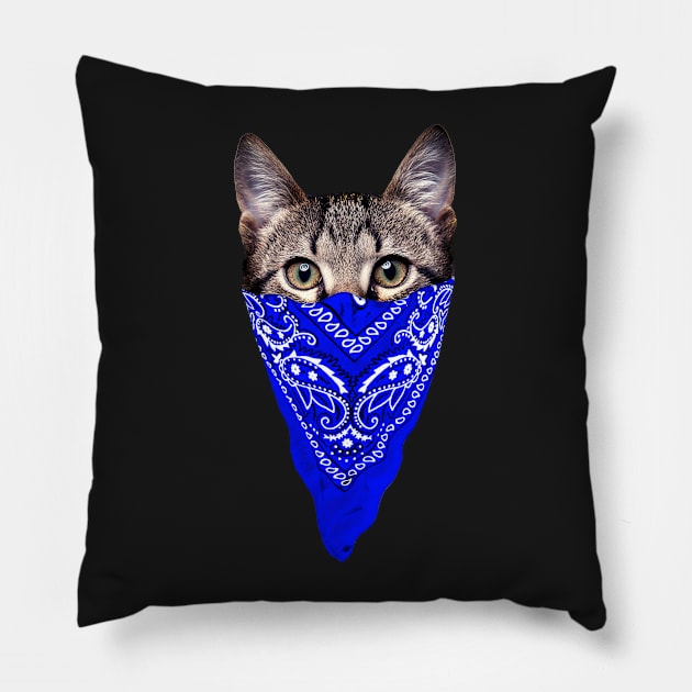 Gangster Cat V2 Pillow by clingcling