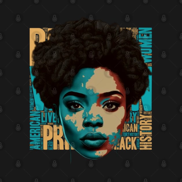 Black Women Power, African American Brown Girl by SamCreations