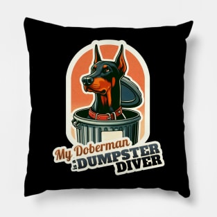 Trashman Doberman Pillow