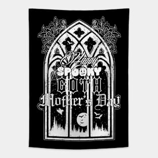 Happy Spooky Goth Mother’s Day - Gift Card, Spooky Mama, Bats, Coffin, Gothic Card Gift, Horror Lover Tapestry