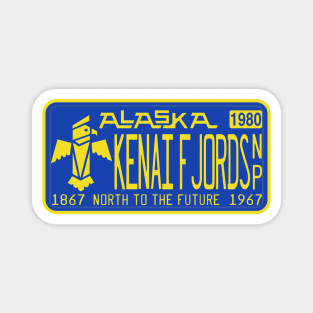 Kenai Fjords National Park license plate Magnet