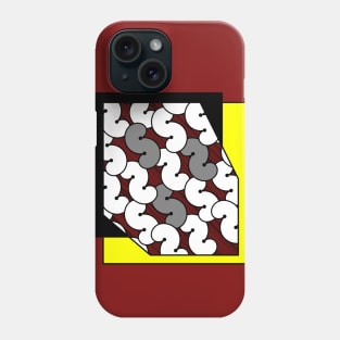 Colorful illustration with zigzag shapes Phone Case