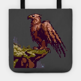 A griffin perched on a cliff pixel art Tote
