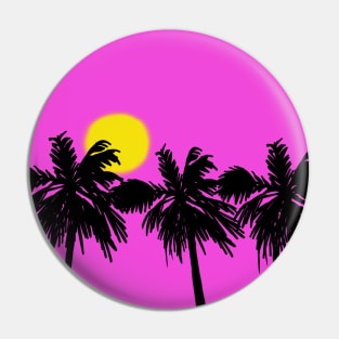Purple Palm Trees Pin