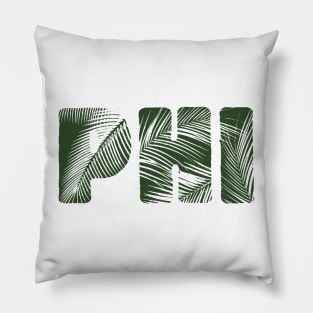 Phi Leaf Letters Pillow