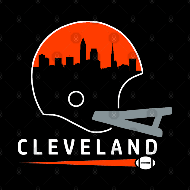 Cleveland Pro Football Cool Skyline in Ohio by FFFM