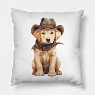 Cowboy Labrador Retriever Dog Pillow