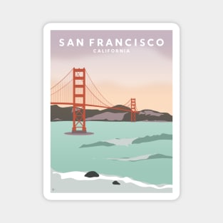 San Francisco, California Travel Poster Magnet