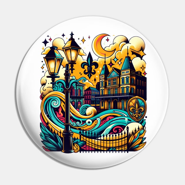 New Orleans Mardi Gras Pin by gentlemanjoan