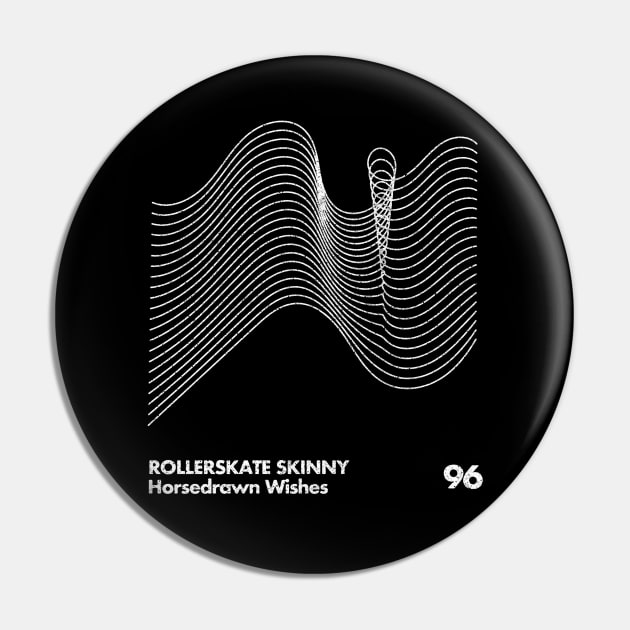 Rollerskate Skinny / Minimal Graphic Design Tribute Pin by saudade