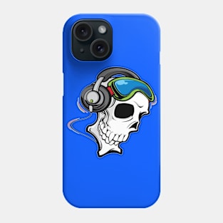 Skull with headphones Phone Case