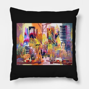 London Cityscape Abstract 637 Pillow