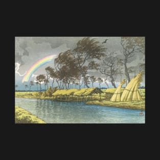 Autumn Rainbow at Hatta Kaga by Kawase Hasui T-Shirt