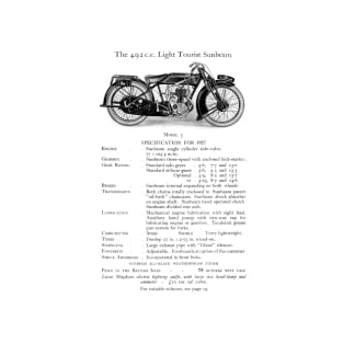 Sunbeam motorbike catalogue 1927 T-Shirt