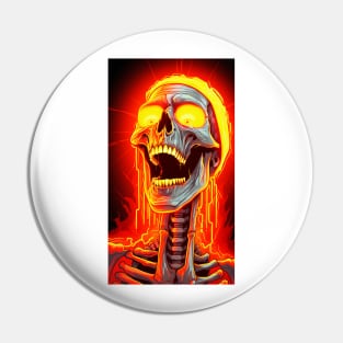 Lava skeleton Pin