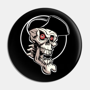 Laughing skull with cap Pin